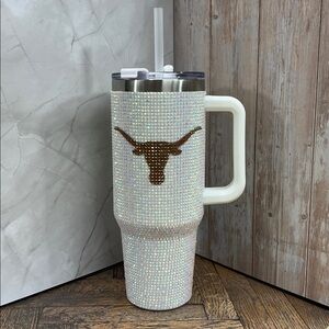 UT / University of Texas Longhorns Game Day Rhinestone Bling 40 oz Tumbler - NIB
